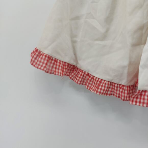 Vtg Girls Red White Gingham Baby Dress Smocked Sleeveless - Picture 12 of 15